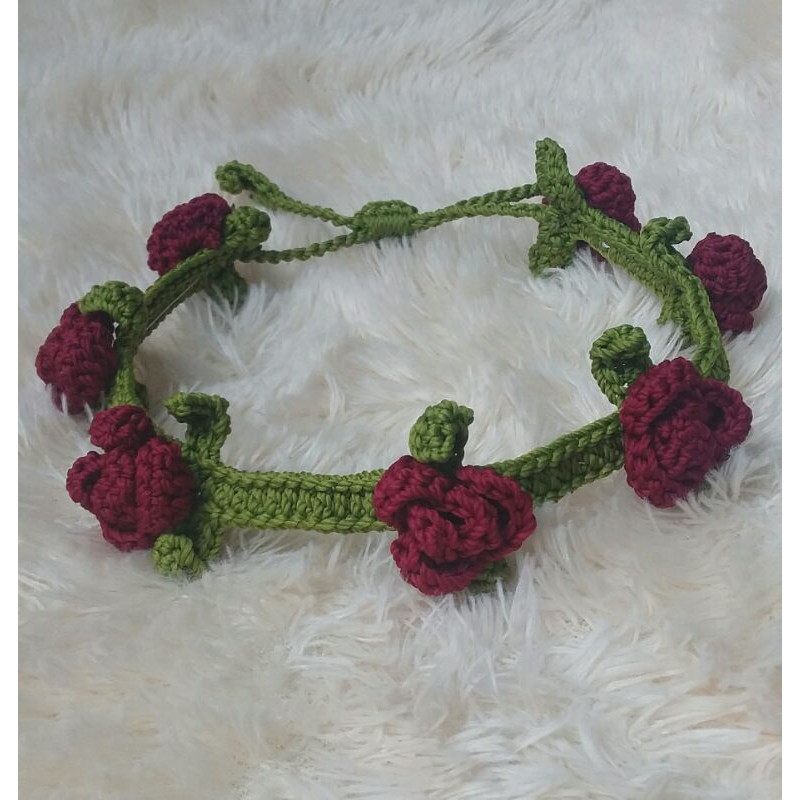 bando bayi rajut bunga keliling bandana bayi cantik heandmade headband bayi terbaru murah iiiiiioo 1