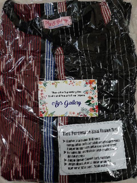 Long Outer Tenun Ikat Tradisional Asli Murah (seri Toraja Grey)