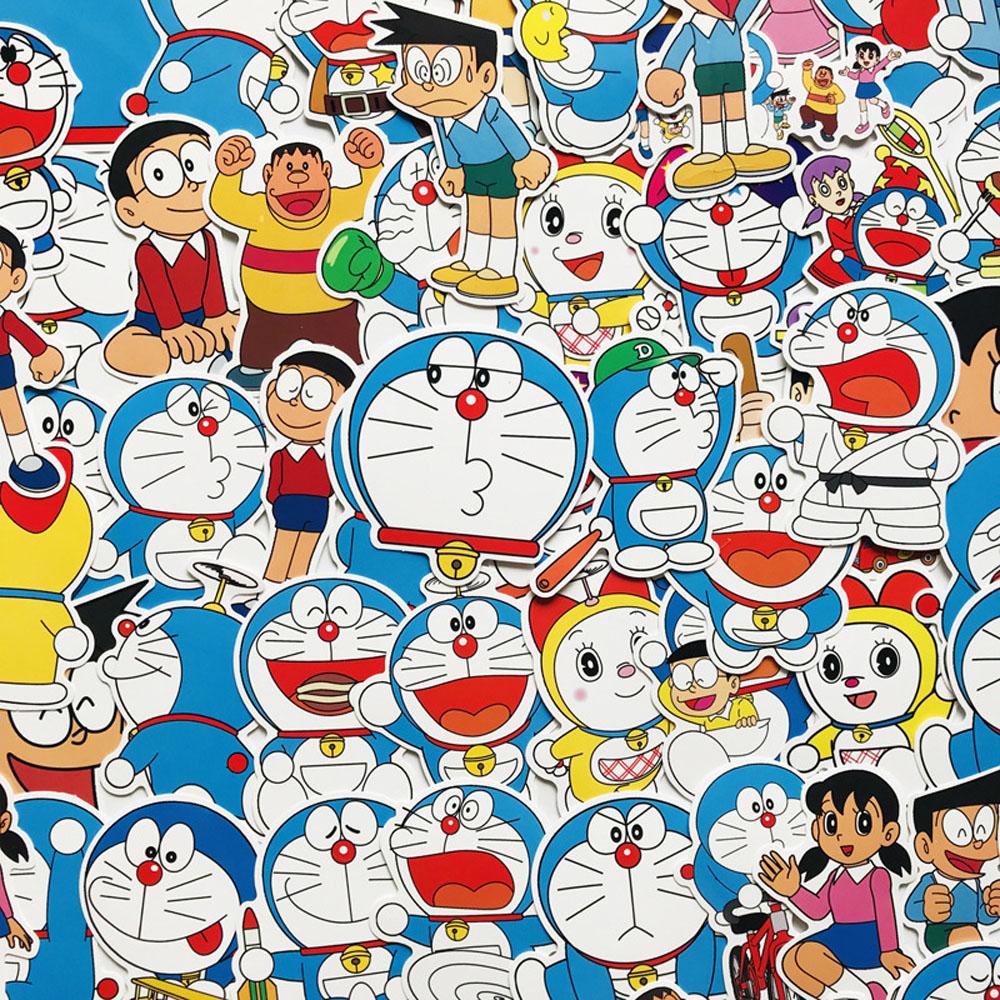 [Elegan] Stiker Doraemon 60Pcs/pack Kawaii Planner Journal Diary Album Sticker