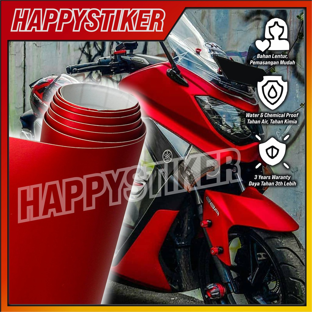 STIKER SKOTLET MERAH METALIK DOFF