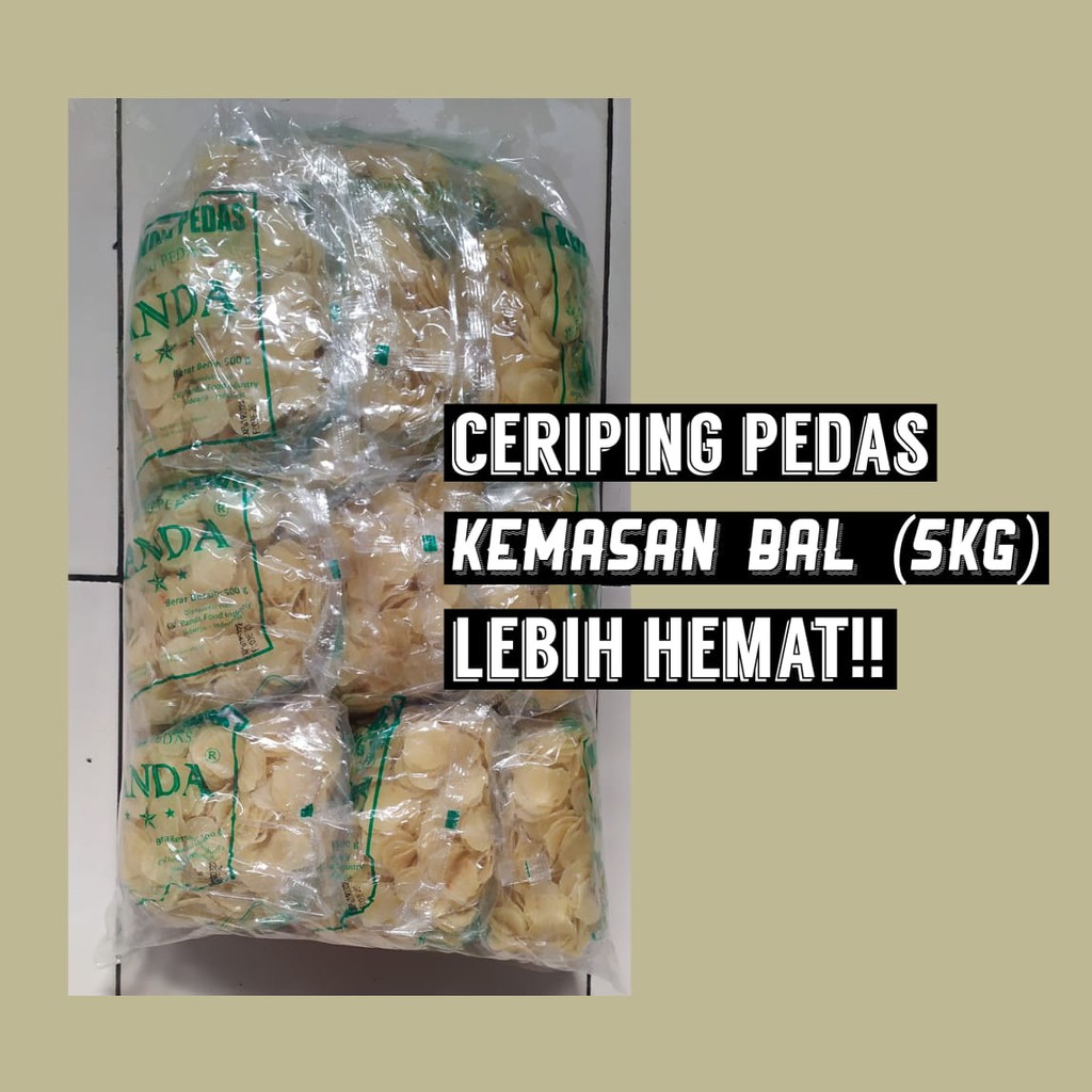 

KERUPUK SINGKONG CERIPING PEDAS MERK PANDA KEMASAN BAL