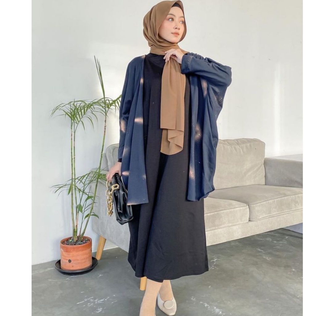 INNER DRES PANJANG TANPA LENGAN /INNER DRESS HITAM/INNER POLOS /INNER GAMIS /GAMIS BUNTUNG