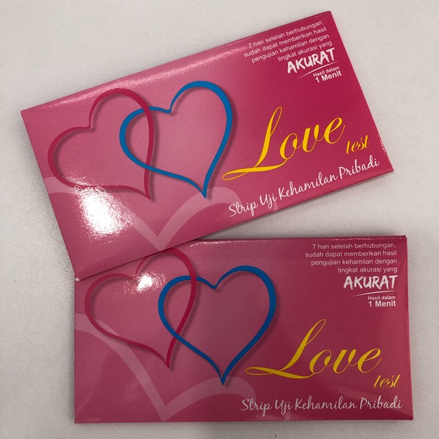 Love test pack strip kehamilan