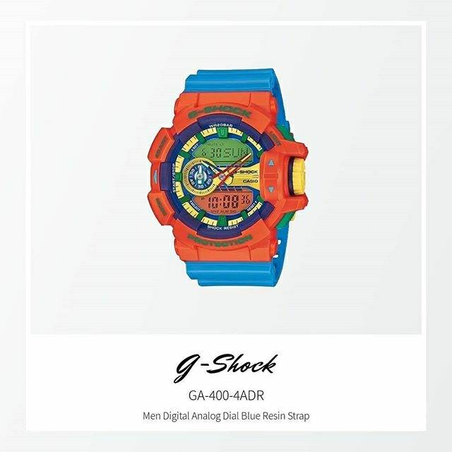 Casio G-Shock Men Digital Analog Dial Blue Resin Strap - GA-400-4ADR
