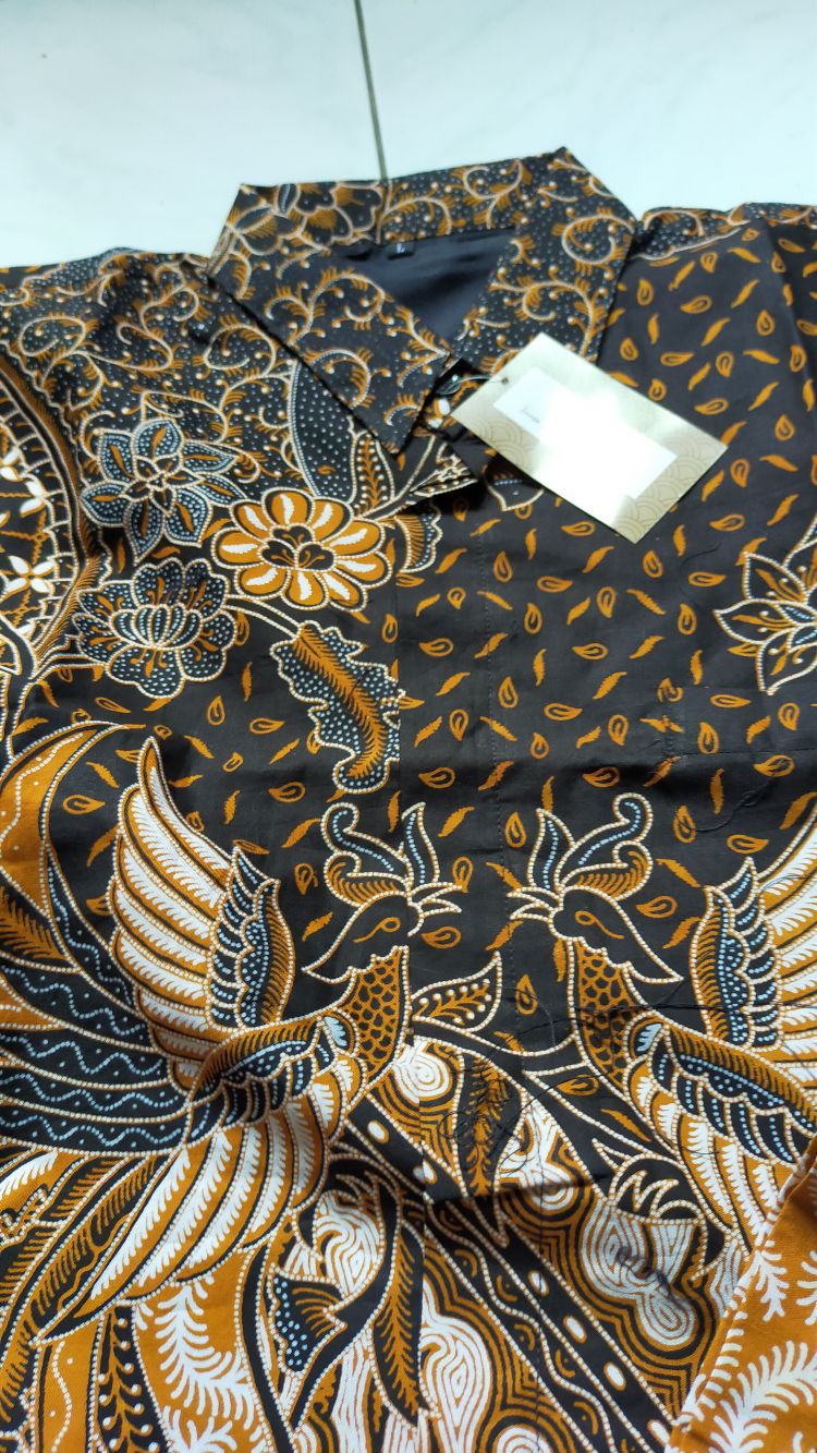 Vijay Pendek Kemeja Batik Pria Full Furing Katun Sragenan