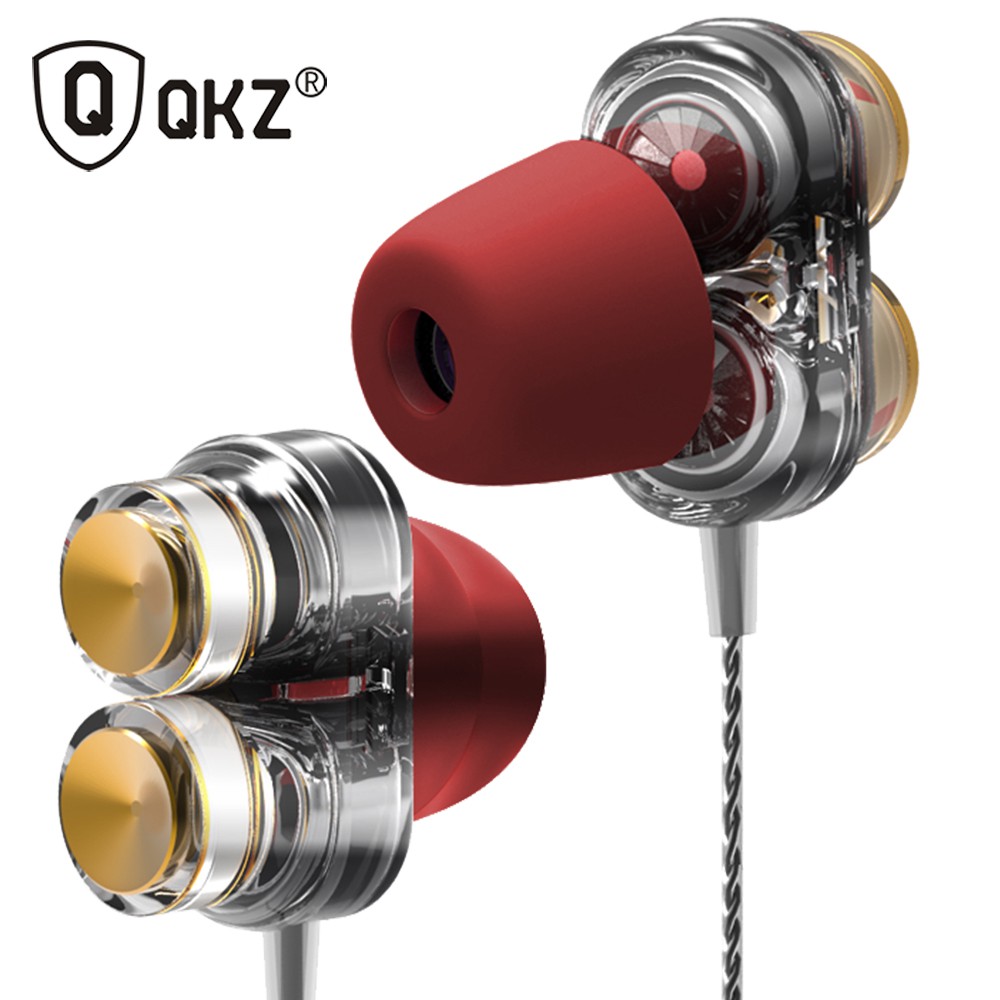 QKZ KD7 Earphone Headset Super Bass Dual Driver Gaming