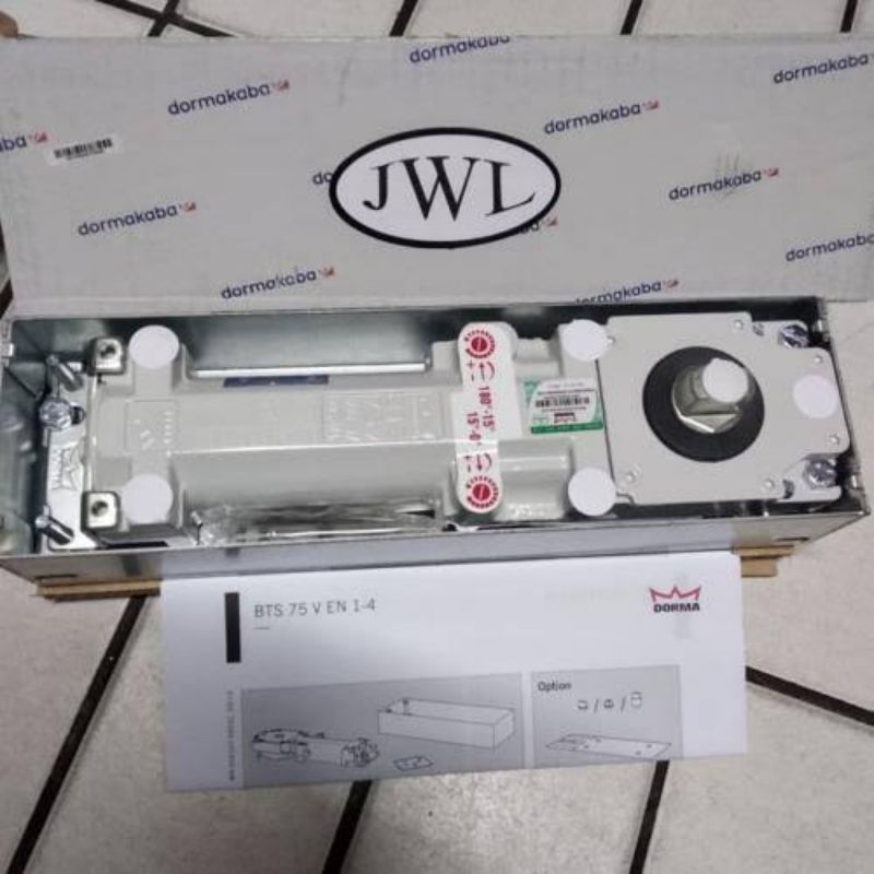 Floor Hinge ORI Dorma Dormakaba BTS 75 V 75V BO Engsel Tanam Lantai Pintu Kaca Kayu Alumunium Alumin