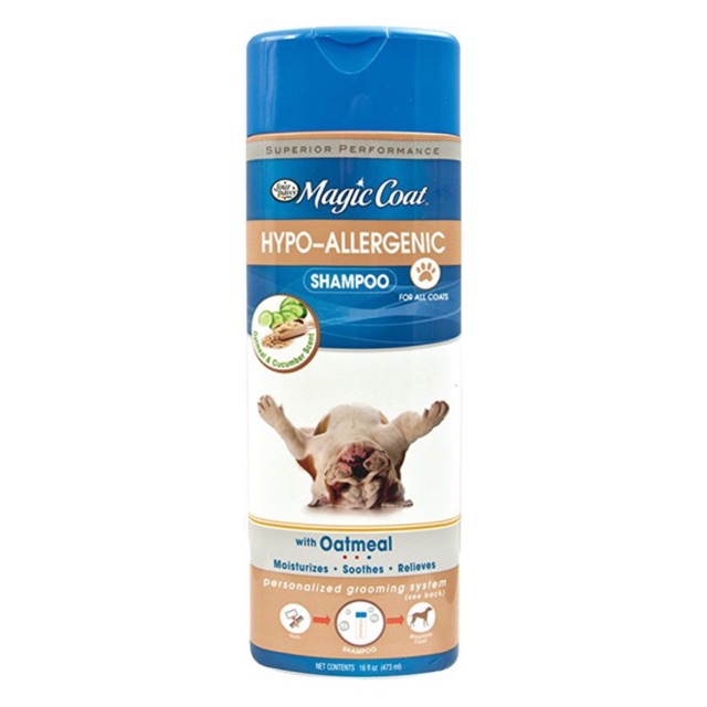 Magic coat hypo allergenic oatmeal dog shampoo 473ml