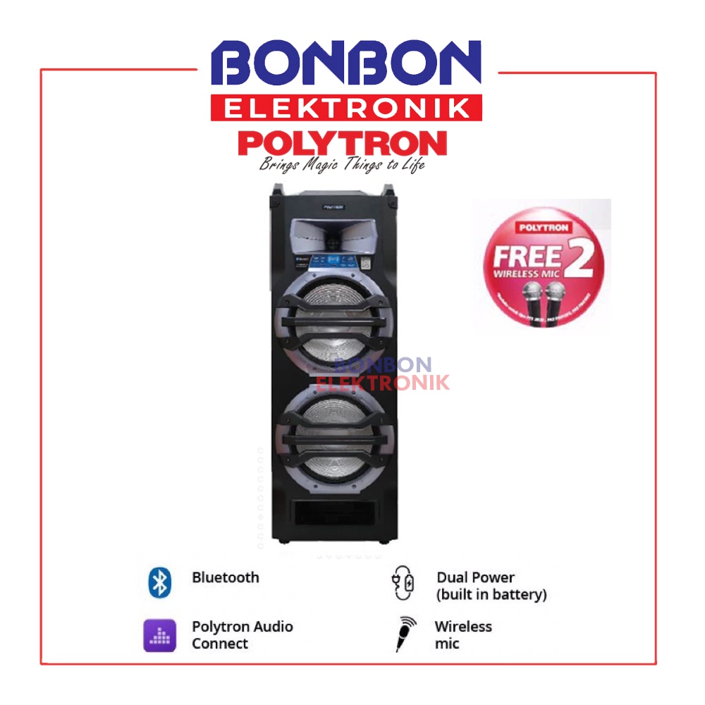 Polytron Portable Speaker Bluetooth PTS 12KF25 / PTS12KF25 RADIO USB