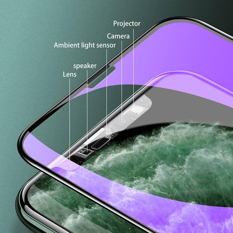 Anti Blue Ray 3D Curved Tempered Glass For iPhone 11 12 Pro Max Mini  7 8 Plus X XS Max XR SE 2020 Full Cover Screen Protector