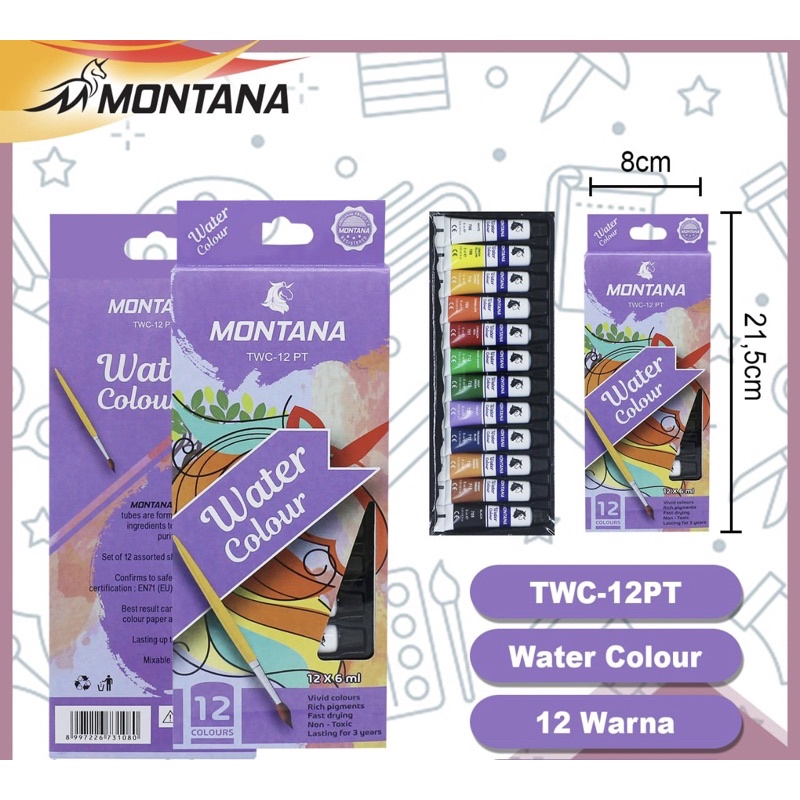 

Cat air Montana 12 warna / water color Montana TWC-12