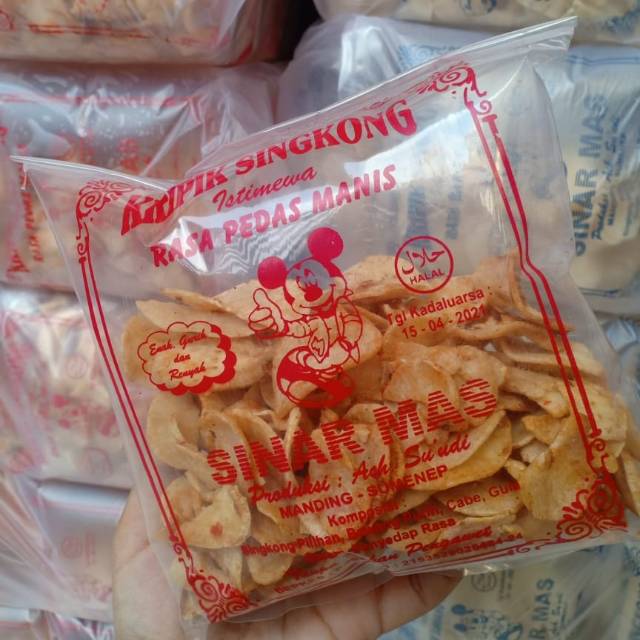 

Kripik singkong istimewa madura rasa pedas manis / bawang gurih sinar mas