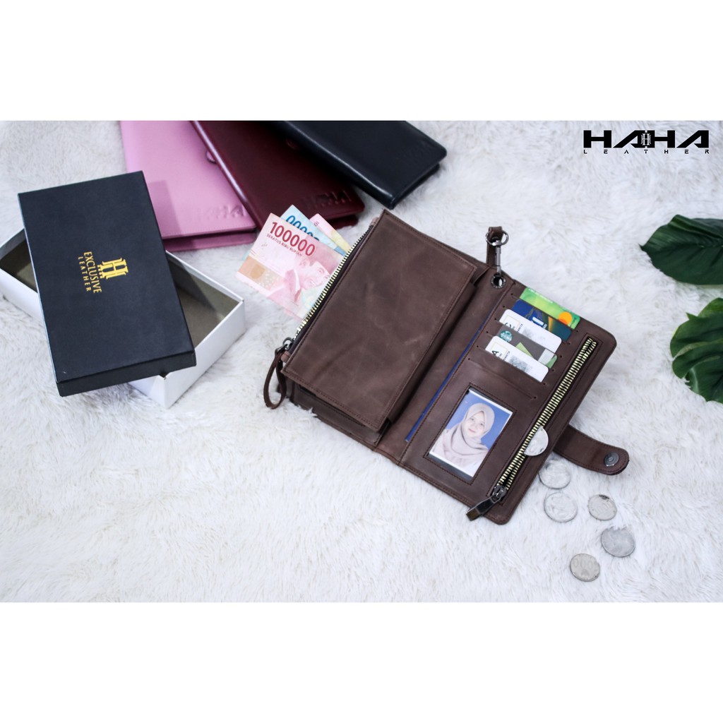 Dompet Kulit Panjang FEZARA Dompet Cewek Wanita Perempuan Bahan Kulit Asli - Originale Leather Wallet