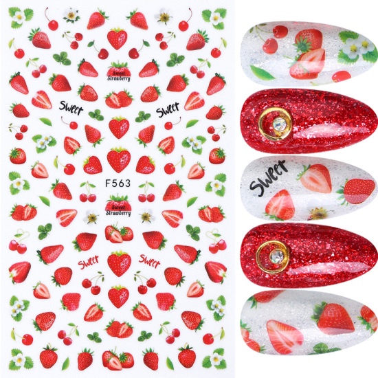 Stiker Kuku STRAWBERRY CHERRY Ultra Thin Nail Stickers