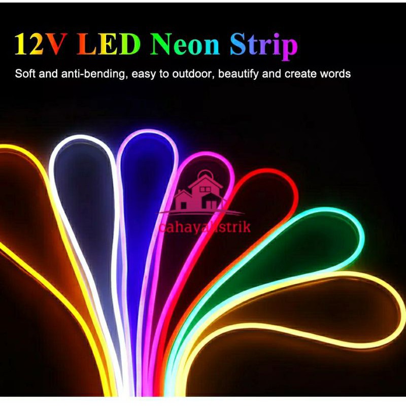 Lampu LED Neon DC 12V 5 Meter / Flex Selang Kualitas Super