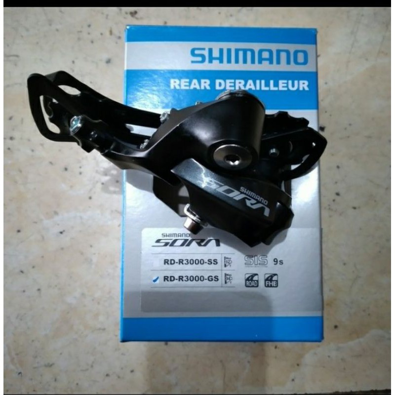 RD Rear derailleur shimano original SORA R3000 GS medium cage 9 speed 9speed 9sp sepeda roadbike lip