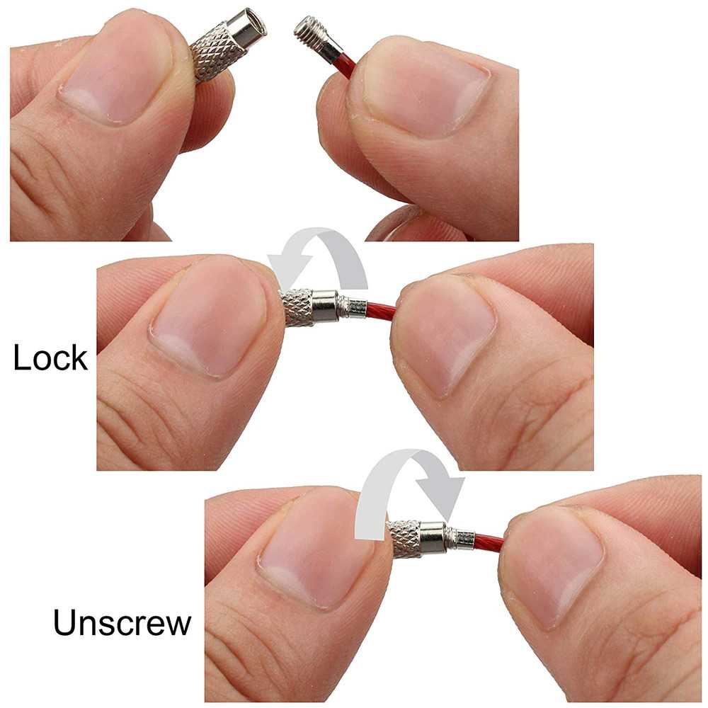 Kunci Tali Gembok Serbaguna Stainless Steel Wire Cable Sepeda pagar F10