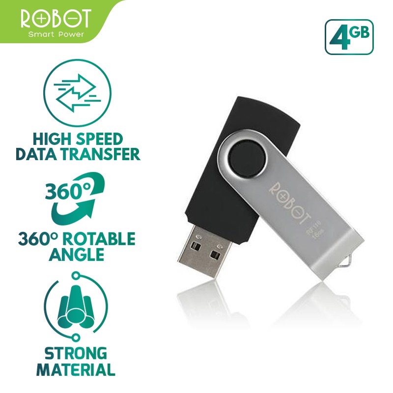 ROBOT Flashdisk RF104 4GB 32GB Package Garansi Resmi 1 Tahun