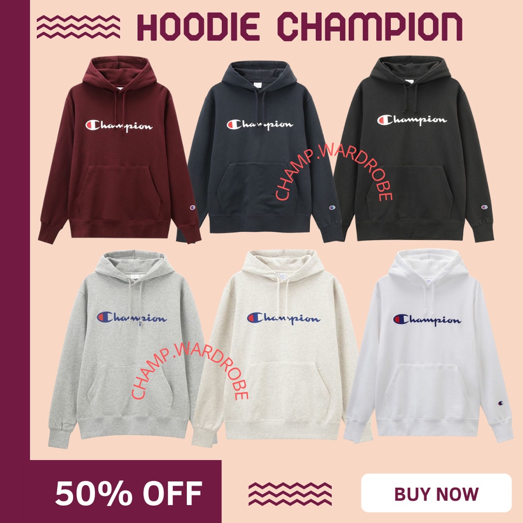 Champion Hoodie Hodie Hudie Jaket Sweater Crewneck Champion Champions Campion Ori Original Full Tag 