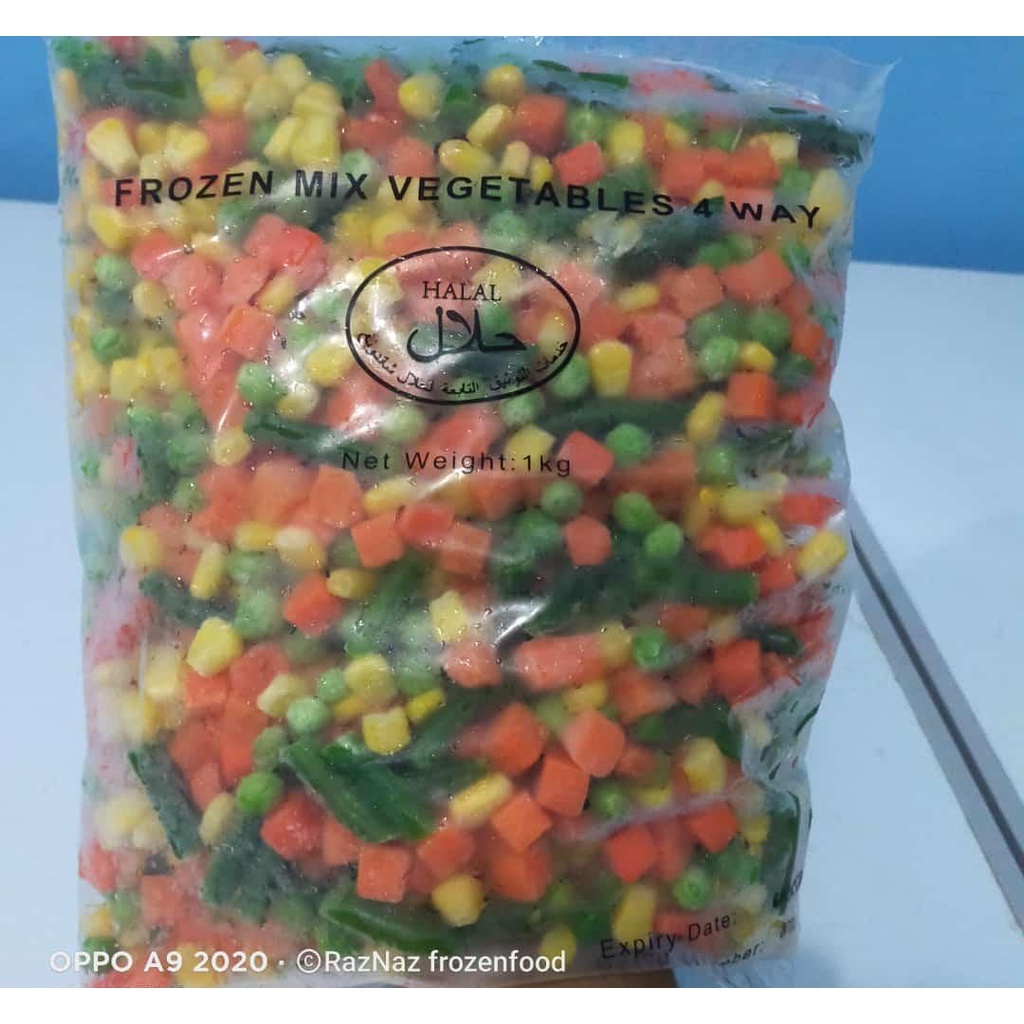 Jual Vegetable Mix Frozen Sayuran Beku Vagatable Mix 1kg Shopee Indonesia