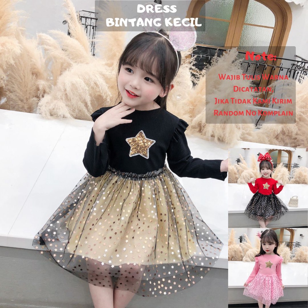 Baju Anak Perempuan  Lengan Panjang Lengan Pendek  Baju Dress Anak Perempuan Motif Dress Anak Cewek Import