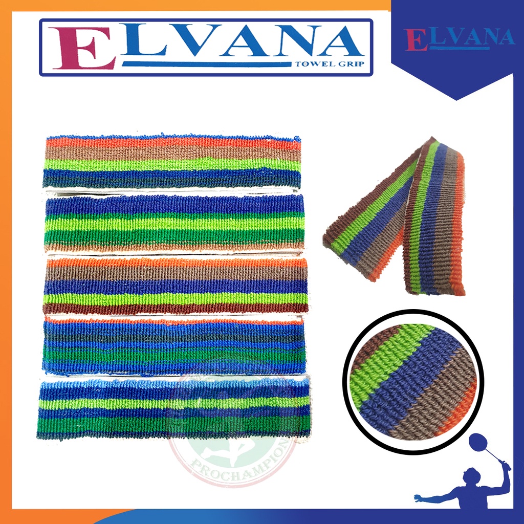 Elvana Towerl Grip Rainbow Grip Handuk Badminton Original