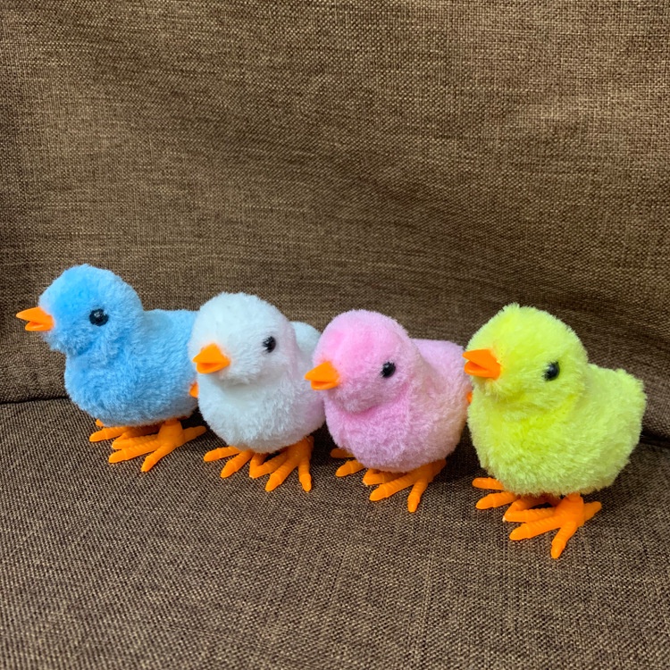 Tik Tok Mainan Anak Ayam Kuning Mini Bahan Plush Model Putar / Clockwork