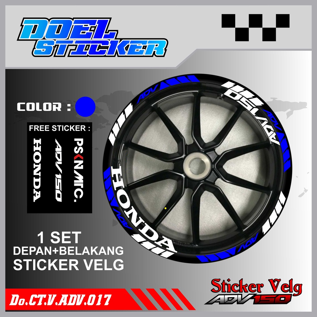 STICKER CUTTING LIST VELG HONDA ADV 150 VARIASI MOTOR DOEL 017