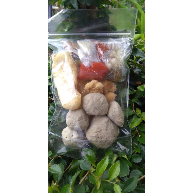 

baso ikan sinar bahari + cuabgki lidah + batagor kering