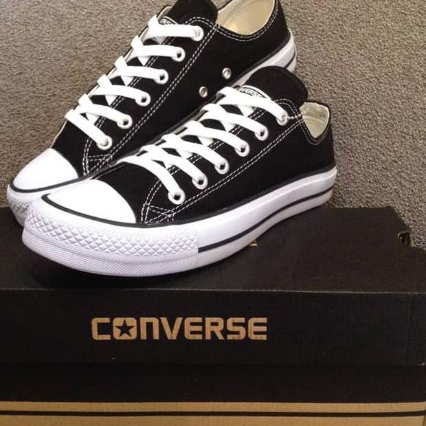 (UMB~725) Sepatu Converse CT All Star Basic Classic OX Black White Hitam Putih Low - Original PREMIU