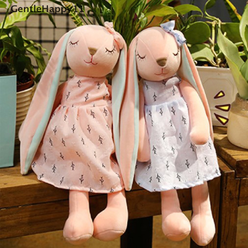 Gentlehappy Mainan Boneka Kelinci Telinga Panjang Bahan Plush Untuk Anak Laki-Laki / Perempuan