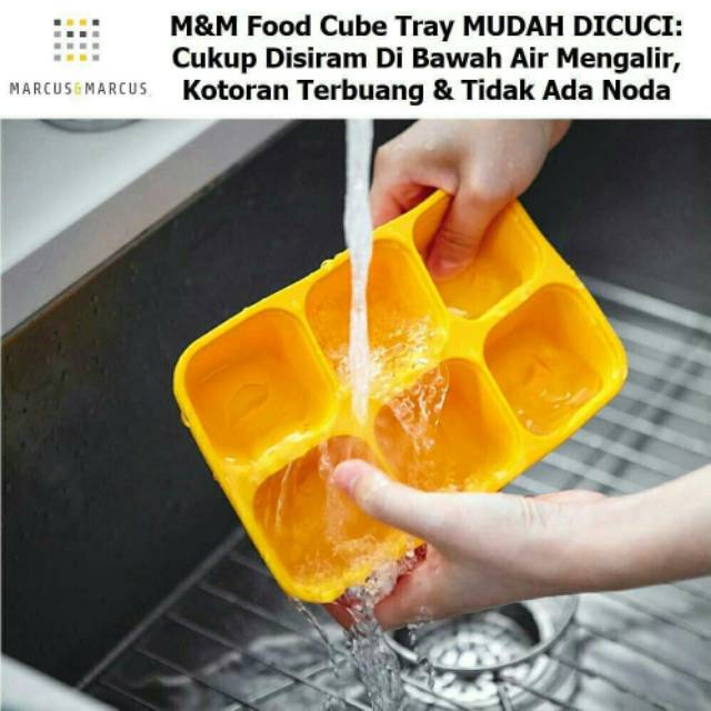 MARCUS&amp;MARCUS FOOD CUBE TRAY SILICONE BABY CUBES