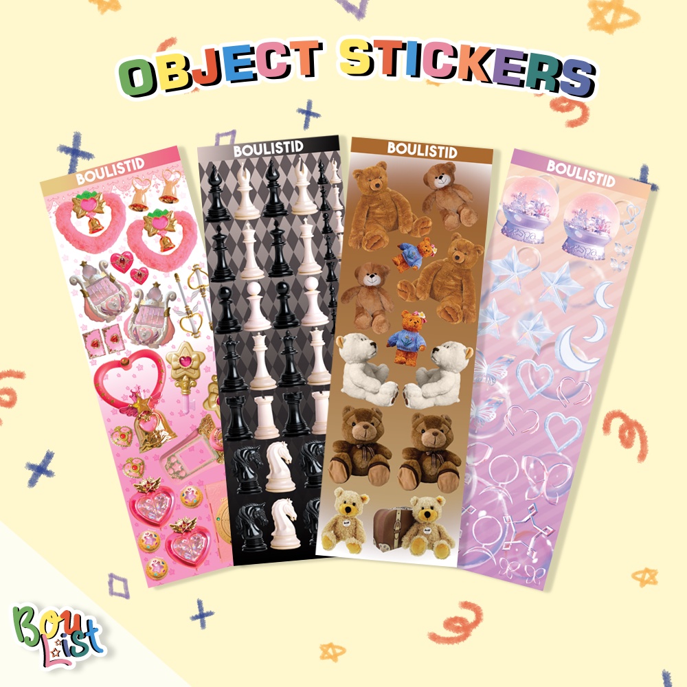 

BOULISTID - Object Stickers ┊Sticker Stiker Deco Confetti Journal