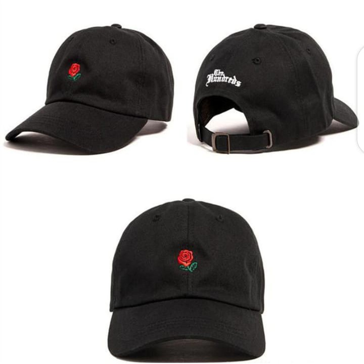 TOPI BASEBALL PRIA/WANITA TERBARU Trend 2021 Topi Baseball Unisex Hat Bunga Mawar Bordir