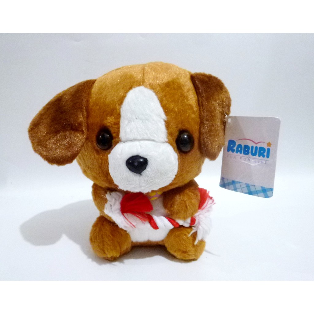 Boneka Anjing Raburi Dog Original Raburi Fun For Life Plush Doll
