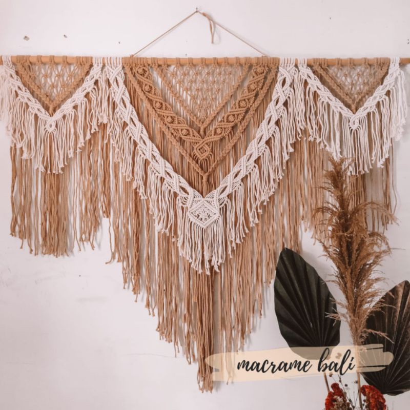 macrame wall hanging warna (Coksu & Brokenwhite)