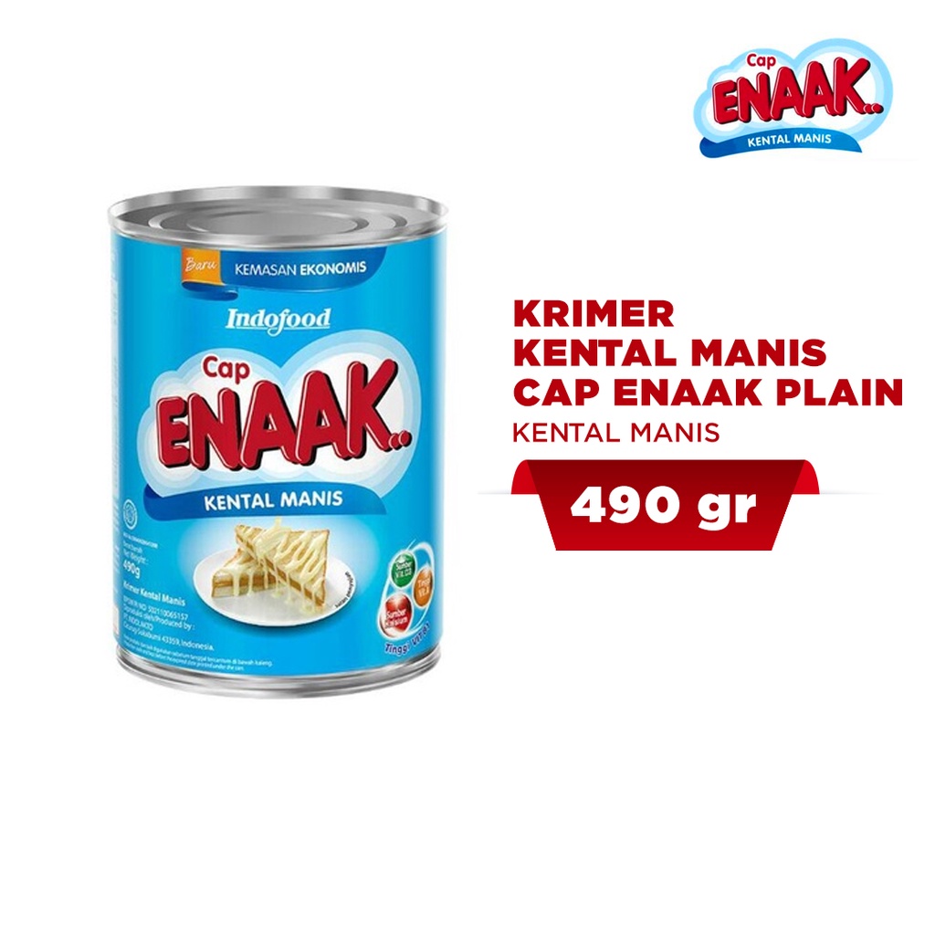 Jual Krimer Kental Manis Cap Enaak Plain 490gr | Shopee Indonesia