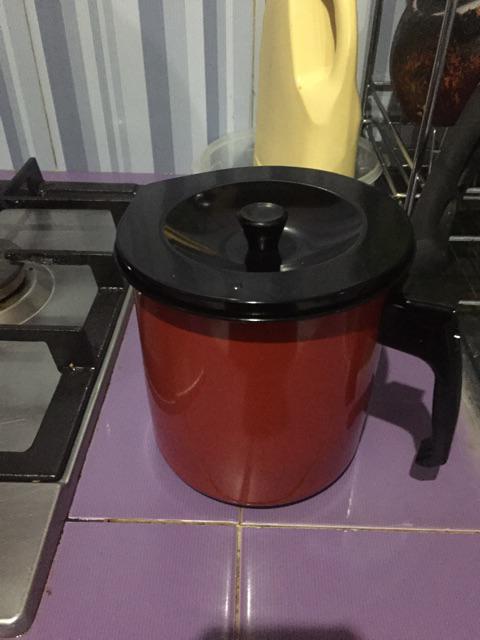 Oil Pot Maspion 1 5 Liter Tempat Penyaringan Minyak Goreng Bekas Shopee Indonesia