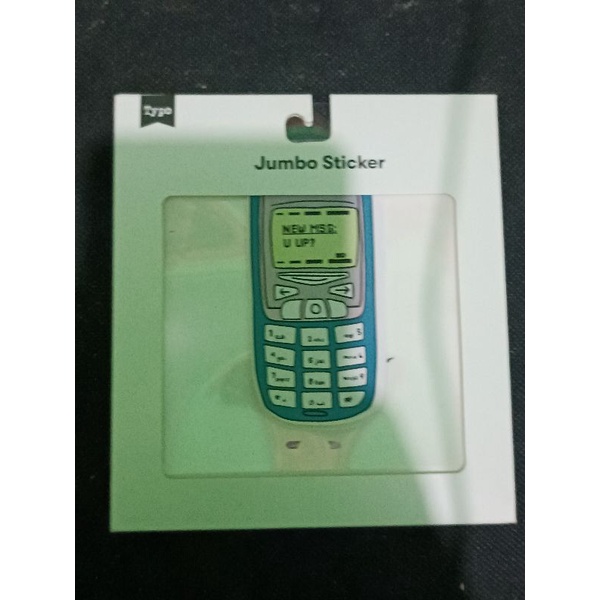 

sticker typo jumbo edisi HP Nokia retro jadul impor