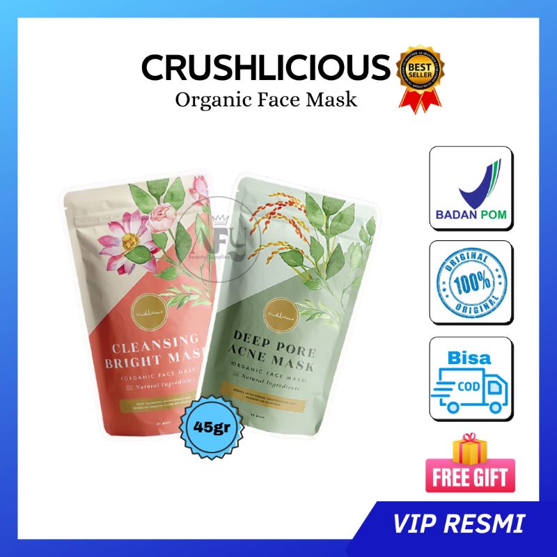 [BELI 1 DAPAT 2] Masker Crushlicious, Deep Pore Acne Mask, Cleansing Bright Mask