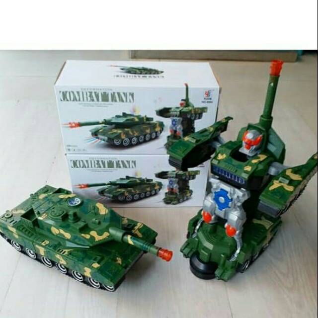 MAINAN MOBIL ROBOT COMBAT WAR TANK DEFORMATION MILITARY WAR TANK BESAR