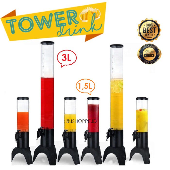 1,5 Liter Drinking Tower / Beer Tower / Tower Drink / Minuman Tower