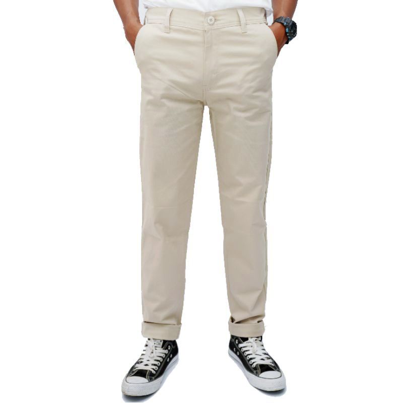 Omidoki Celana Panjang Pria Chino Cream Hrz Chino Pants