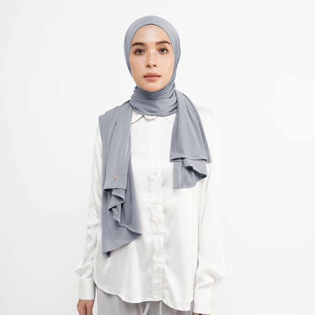Hameeda - Jemma Instant Pashmina | Jersey-Misty Blue