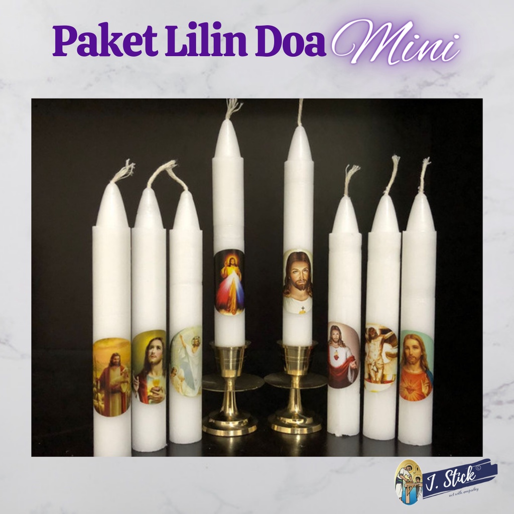 PAKET LILIN DOA Mini  (Lilin + Tempat Lilin)