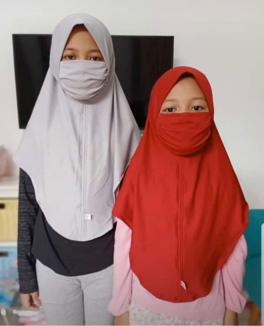 Jilbab Masker Anak Ori Syakhira kids