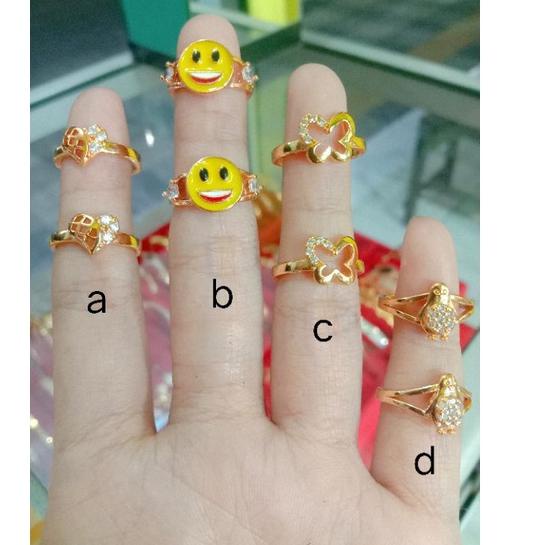 Menarik.. (Anti Karat) CINCIN ANAK REPLIKA EMAS 0-15th