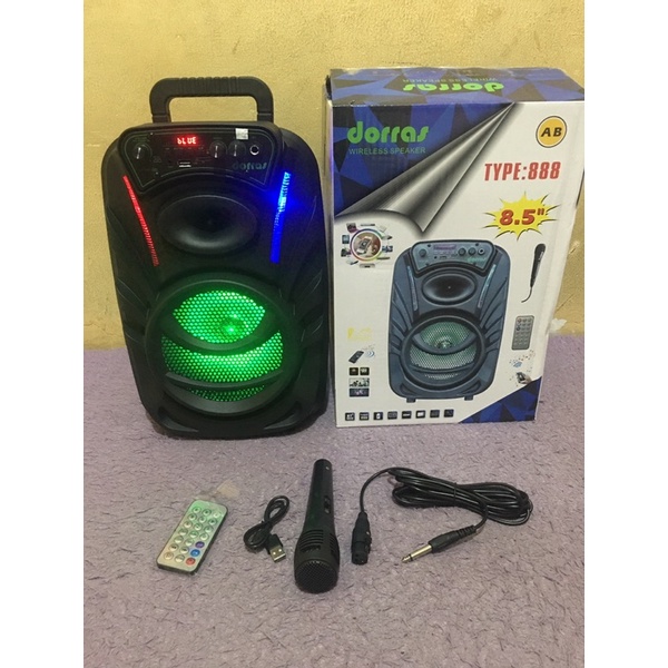 SPEAKER BLUETOOTH KARAOKE DORRAS TYPE-DS888 AB FREE MIC / SPEAKER AKTIF BLUETOOTH KARAOKE