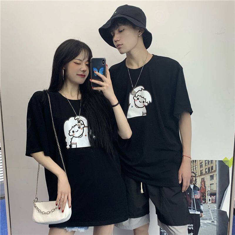 TSHIRT COUPLE UNISEX TOON CARACTER /// KAOS COWOK CEWEK COTTON LUCU KEKINIAN TERBARU''