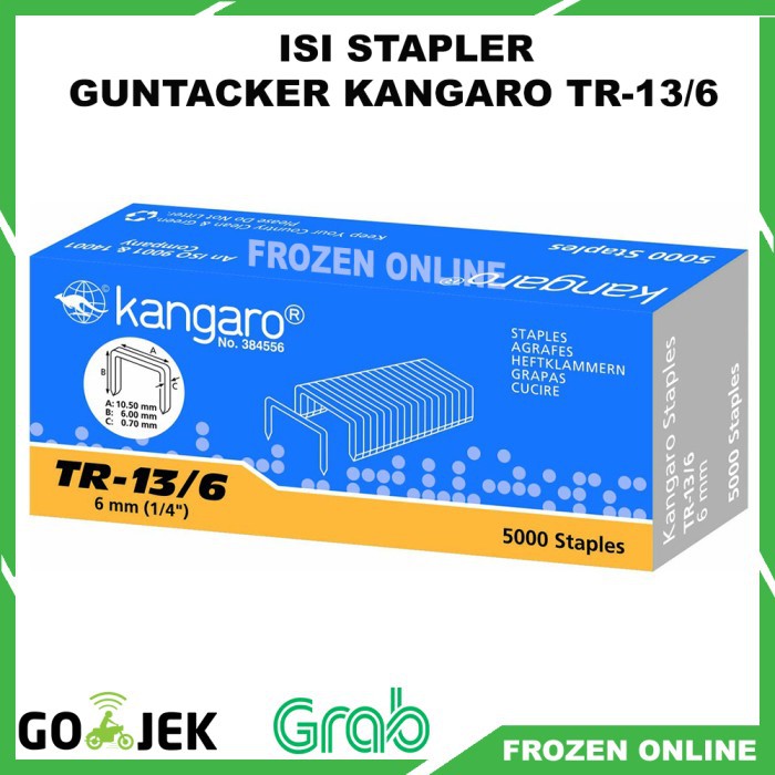 

Isi Staples Stapler Tembak Kangaro TR-13/6 Guntacker ORIGINAL